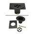 Aluminum 3-Piece Gutter Adapter Kit with Brass Bolt for Rain Chain Installation, Large, Black Powder Coated